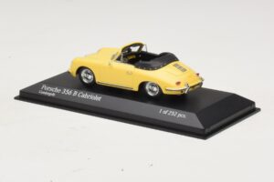 Porsche 356 B Kabriolett Kollane Minichamps 1:43 400064334 Metall - pilt 3/4