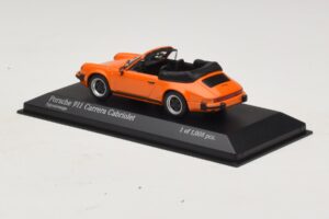 Porsche 911 930 Carrera Cabriolet Oranž Minichamps 1:43 430062038 Metall - pilt 3/4