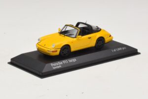 Porsche 911 964 Targa Kollane Minichamps 1:43 400061367 Metall - pilt 2/4