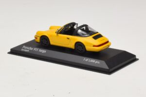 Porsche 911 964 Targa Kollane Minichamps 1:43 400061367 Metall - pilt 3/4