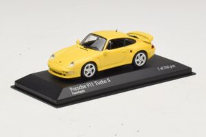 Porsche 911 993 Turbo S Kollane Minichamps 1:43 430069270 Metall - pilt 2/4