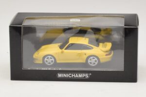 Porsche 911 993 Turbo S Kollane Minichamps 1:43 430069270 Metall - pilt 4/4