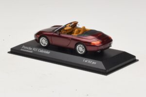 Porsche 911 996 Kabriolett Punane Metallik Minichamps 1:43 400061092 Metall - pilt 3/4