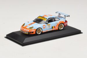 Porsche 911 996 GT3 RSR Gulf #73 Lefort / Lambert 1000km Spa 2005 Minichamps 1:43 400056473-P1 Metall - pilt 2/4
