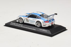Porsche 911 997 GT3 R #53 Vannelet / Pyroles Class Winners 24 Hours of Spa 2010 Minichamps 1:43 400108953 Metall - pilt 3/4