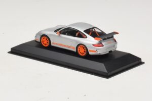 Porsche 911 997 GT3 RS Hõbedane Oranž Minichamps 1:43 403066013 Metall - pilt 3/4