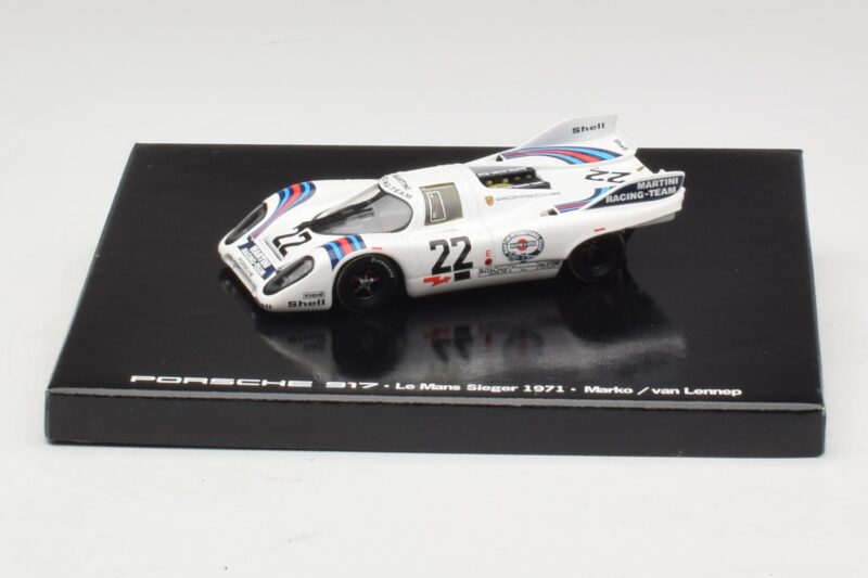 Porsche 917K #22 H. Marko / G. van Lennep Martini Racing 24 Hours of Le Mans Võitja 1971 Kassett Väljaanne Minichamps 1:43 WA