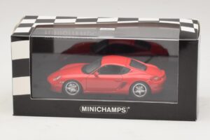 Porsche Cayman 987 S Punane Minichamps 1:43 400065620 Metall - pilt 4/4