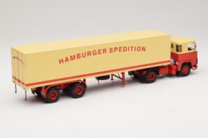 Scania LB111S Koffersattelzug Hamburger Spedition Minichamps 1:43 499123880 Metall - pilt 2/6