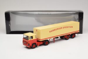 Scania LB111S Koffersattelzug Hamburger Spedition Minichamps 1:43 499123880 Metall - pilt 6/6