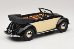 Volkswagen Beetle Kabriolett Must Kreem Minichamps 1:18 107054131 Vaik - pilt 2/6