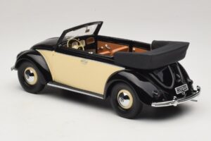 Volkswagen Beetle Kabriolett Must Kreem Minichamps 1:18 107054131 Vaik - pilt 5/6
