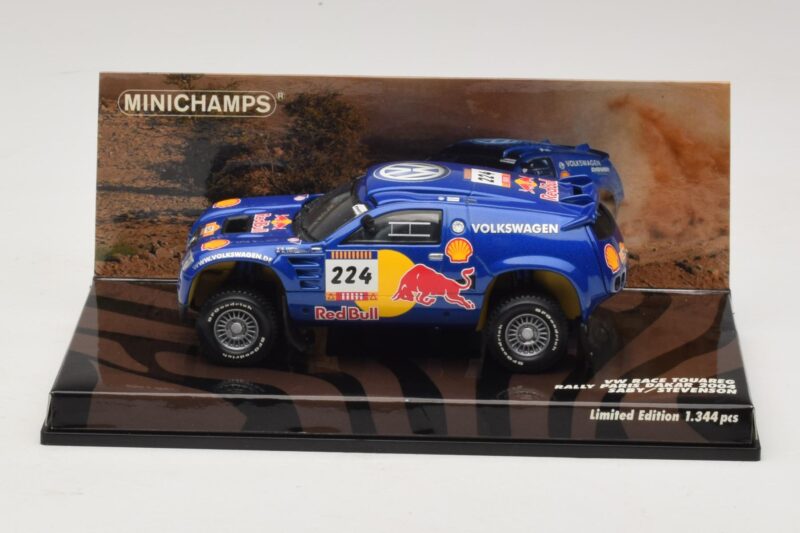 Volkswagen Race Touareg Red Bull #224 B. Saby / Stevenson Dakar Rally 2005 Minichamps 1:43 Volkswagen Race Touareg Red Bull #224 B. Saby / Stevenson Dakar Rally 2005 Minichamps 1:43 436045324 Metall