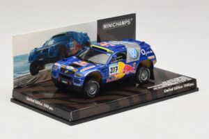 Volkswagen Race Touareg Red Bull #317 Gordon / von Zitzewitz Dakar Rally 2005 Minichamps 1:43 436055317 Metall - pilt 2/5