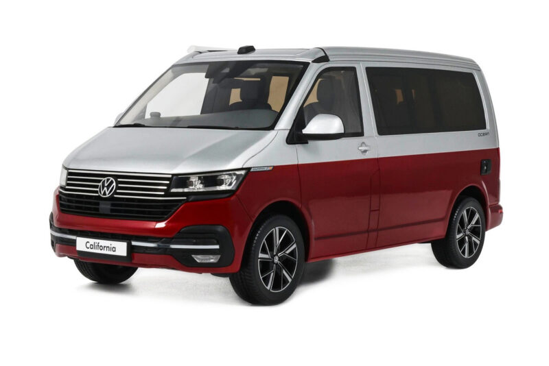Volkswagen T6.1 California Ocean Tornado Red / Reflex Silver Otto 1:18 Volkswagen T6.1 California Ocean Tornado Red / Reflex Silver Otto 1:18 OT1342 Vaik