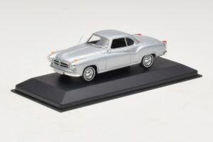 Borgward Isabella Kupee Hõbe Minichamps 1:43 400096031 Metall - pilt 2/5