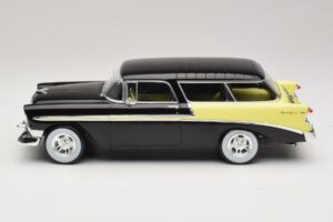 Chevrolet Bel Air Nomad Custom Must & Helekollane KK-Scale 1:18 KKDC181293 Metall - pilt 3/6