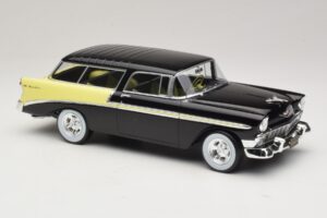 Chevrolet Bel Air Nomad Custom Must & Helekollane KK-Scale 1:18 KKDC181293 Metall - pilt 4/6