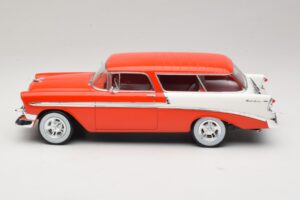 Chevrolet Bel Air Nomad Custom Helepunane & Valge KK-Scale 1:18 KKDC181291 Metall - pilt 3/6