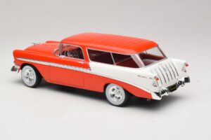 Chevrolet Bel Air Nomad Custom Helepunane & Valge KK-Scale 1:18 KKDC181291 Metall - pilt 5/6