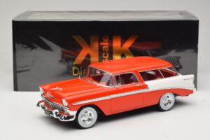 Chevrolet Bel Air Nomad Custom Helepunane & Valge KK-Scale 1:18 KKDC181291 Metall - pilt 6/6
