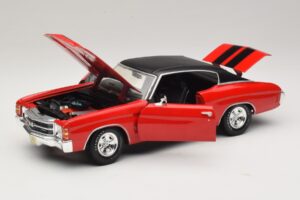 Chevrolet Chevelle SS454 Punane Maisto 1:18 31890-P1 Metall - pilt 2/8