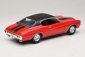Chevrolet Chevelle SS454 Punane Maisto 1:18 31890-P1 Metall - pilt 3/8