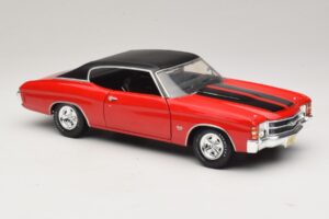 Chevrolet Chevelle SS454 Punane Maisto 1:18 31890-P1 Metall - pilt 6/8