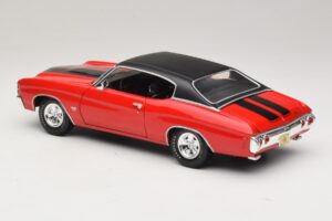 Chevrolet Chevelle SS454 Punane Maisto 1:18 31890-P1 Metall - pilt 7/8