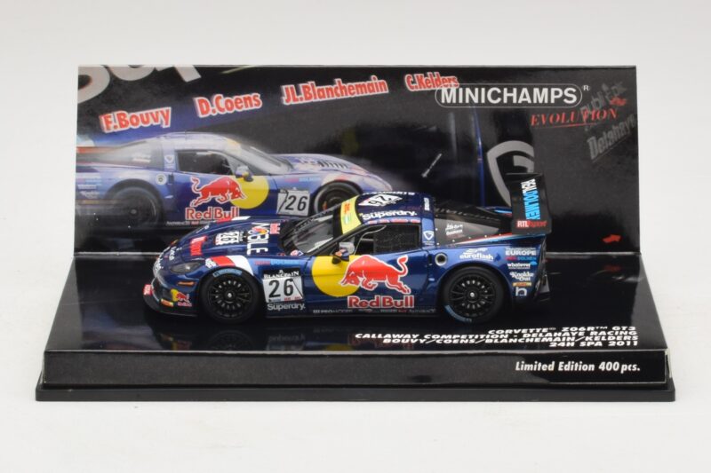 Chevrolet Corvette Z06.R GT3 Callaway Competition #26 Bouvy / Coens 24 Hours of Spa 2011 Minichamps 1:43 Chevrolet Corvette Z06.R GT3 Callaway Competition #26 Bouvy / Coens 24 Hours of Spa 2011 Minichamps 1:43 437111426 Metall