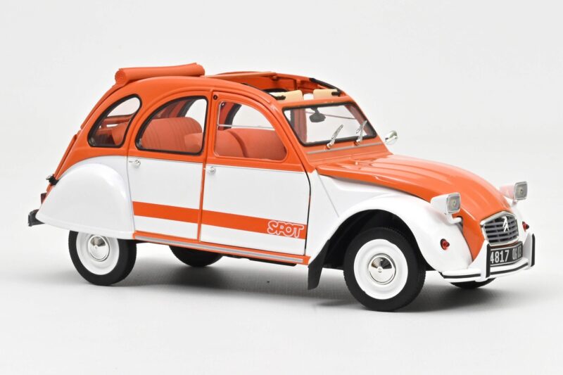 Citroen 2CV Spot Oranž & Valge Norev 1:18 Citroen 2CV Spot Oranž & Valge Norev 1:18 181473 Metall