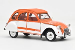 Citroen 2CV Spot Oranž & Valge Norev 1:18 181473 Metall - pilt 2/3