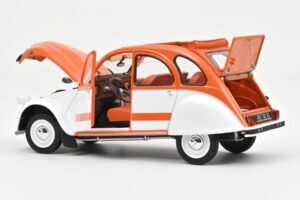 Citroen 2CV Spot Oranž & Valge Norev 1:18 181473 Metall - pilt 3/3