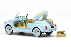 Fiat 500 Jolly Sinine Norev 1:18 187793 Metall - pilt 2/5