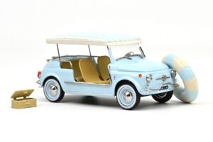 Fiat 500 Jolly Sinine Norev 1:18 187793 Metall - pilt 4/5