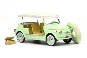 Fiat 500 Jolly Roheline Norev 1:18 187794 Metall - pilt 4/5