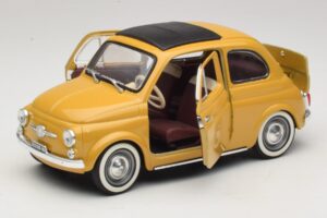 Fiat 500 Kollane Solido 1:18 8042 Metall - pilt 2/8