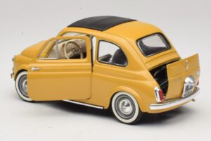 Fiat 500 Kollane Solido 1:18 8042 Metall - pilt 5/8