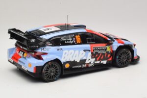 Hyundai i20 N Rally1 #16 A. Fourmaux / A. Coria Rally Monte Carlo 2026 IXO 1:18 18RMC270A Metall - pilt 2/6