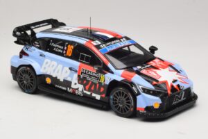 Hyundai i20 N Rally1 #16 A. Fourmaux / A. Coria Rally Monte Carlo 2026 IXO 1:18 18RMC270A Metall - pilt 4/6