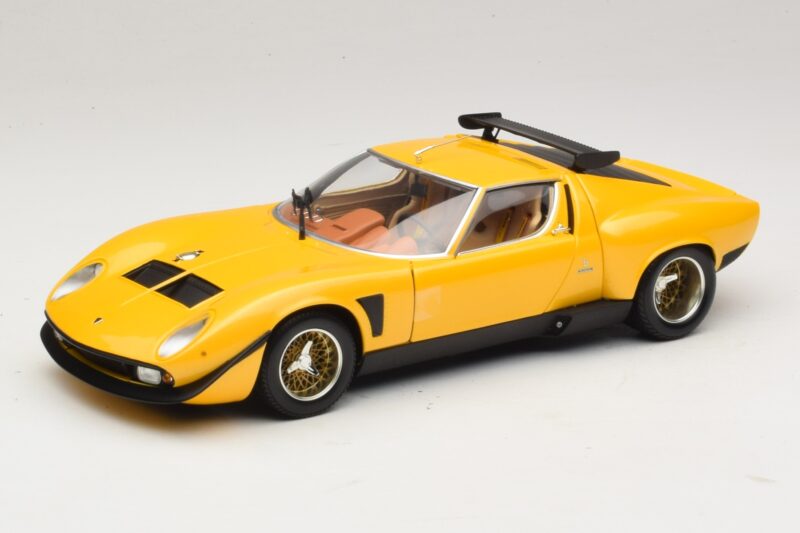 Lamborghini Miura SVR Kollane & Must Kyosho 1:18 08319GY Metall