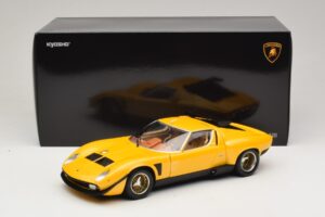 Lamborghini Miura SVR Kollane & Must Kyosho 1:18 08319GY Metall - pilt 8/8