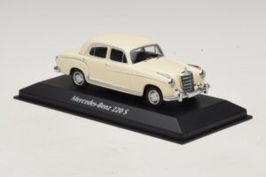 Mercedes 220 S W180 Valge Maxichamps 1:43 940033000 Metall - pilt 3/5