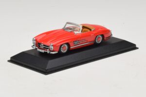 Mercedes 300 SL W198 Punane Pruuni Salongiga Minichamps 1:43 MB009 Metall - pilt 2/5