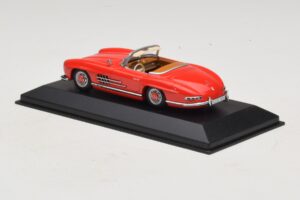 Mercedes 300 SL W198 Punane Pruuni Salongiga Minichamps 1:43 MB009 Metall - pilt 3/5