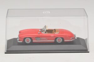 Mercedes 300 SL W198 Punane Pruuni Salongiga Minichamps 1:43 MB009 Metall - pilt 4/5