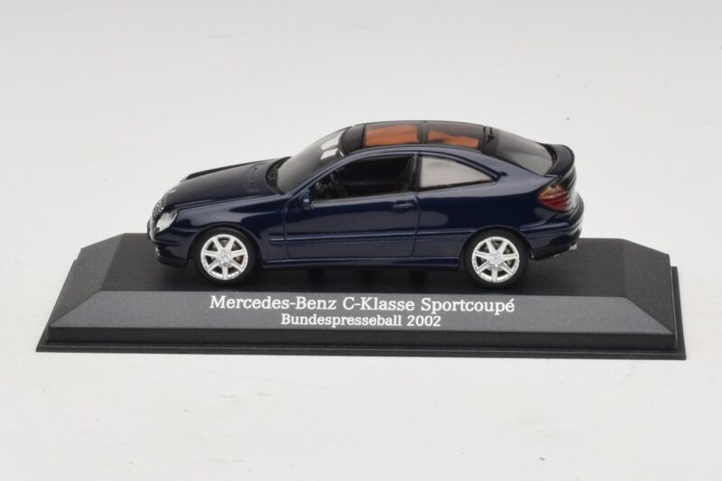 Mercedes C-Class Sportscoupe CL203 Blue Metallic Bundespressball Minichamps 1:43 MB010 Metall