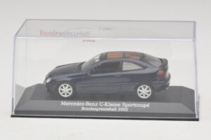 Mercedes C-Class Sportscoupe CL203 Blue Metallic Bundespressball Minichamps 1:43 MB010 Metall - pilt 4/5