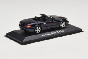 Mercedes SL R230 Sinine Metallik Maxichamps 1:43 940037531 Metall - pilt 2/5