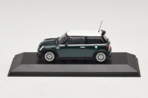 Mini Cooper One R50 Aero Green Valge Katusega Minichamps 1:43 MINI011 Metall